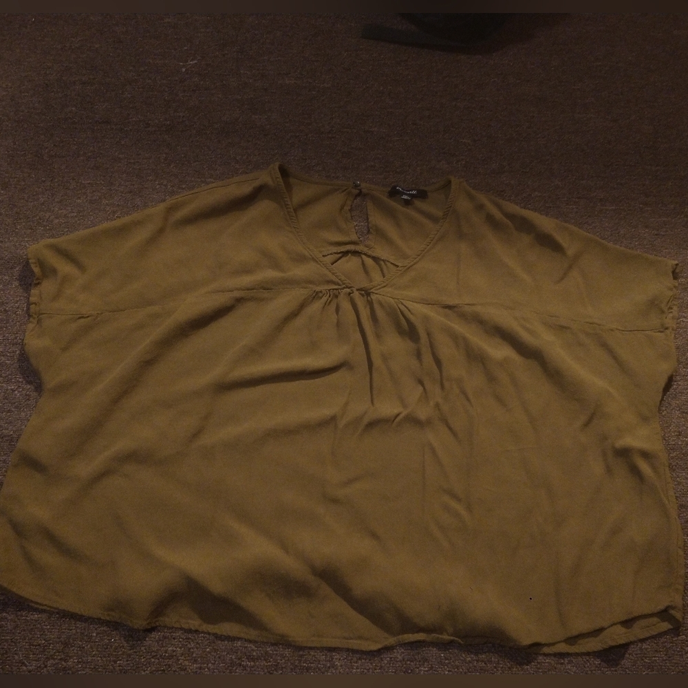 EUC Madewell Olive Green Blouse size XXL